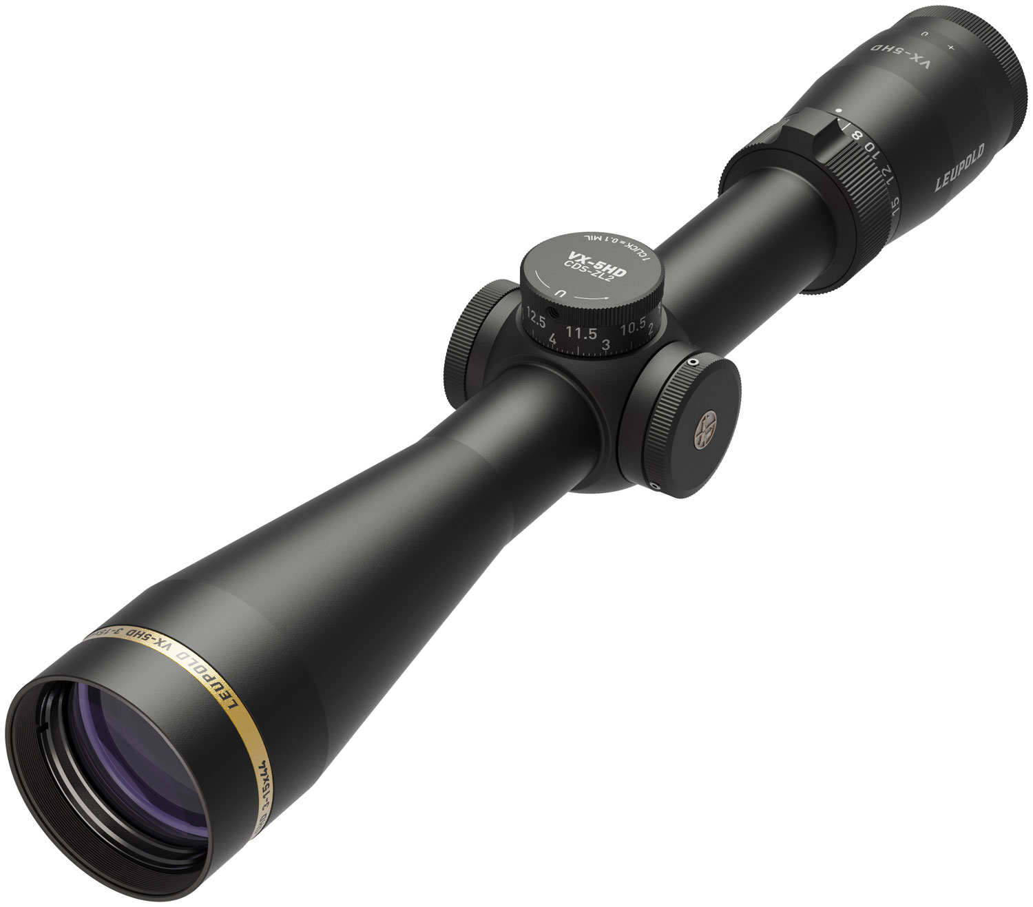 Leupold 178027 Vx 5hd Side Focus Scope 3 15x44mm 30mm Cds Zl2 Htmr Reticle Matte 2630