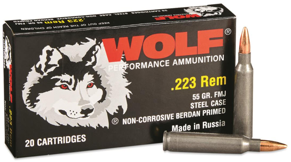 Wolf  .223 Remington  55 Grain  FMJ Ammo  20 Rounds 22355WFMJ-img-0