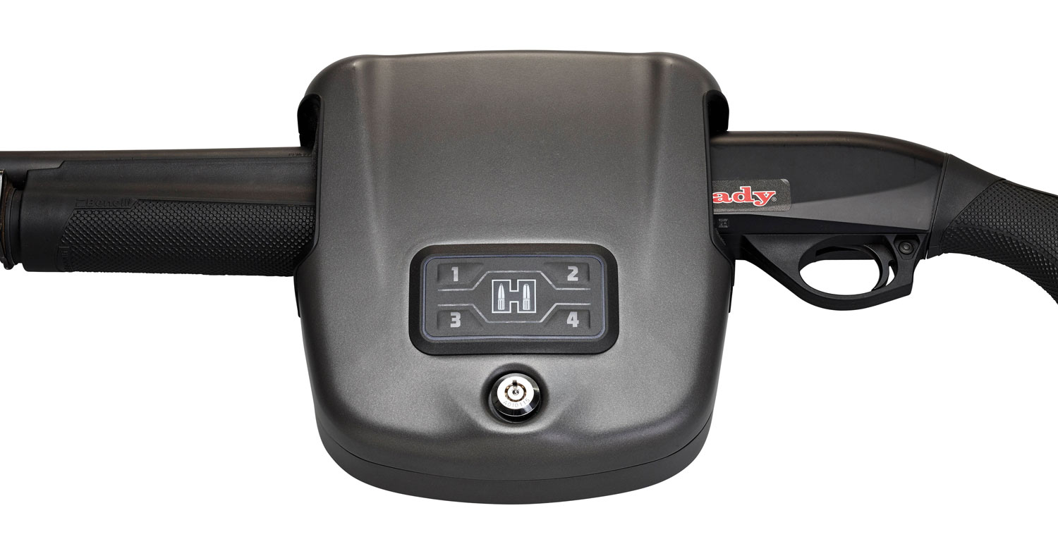 Hornady RAPiD Safe Shotgun Wall Lock Keypad or RFiD Includes Wristband Key-img-0