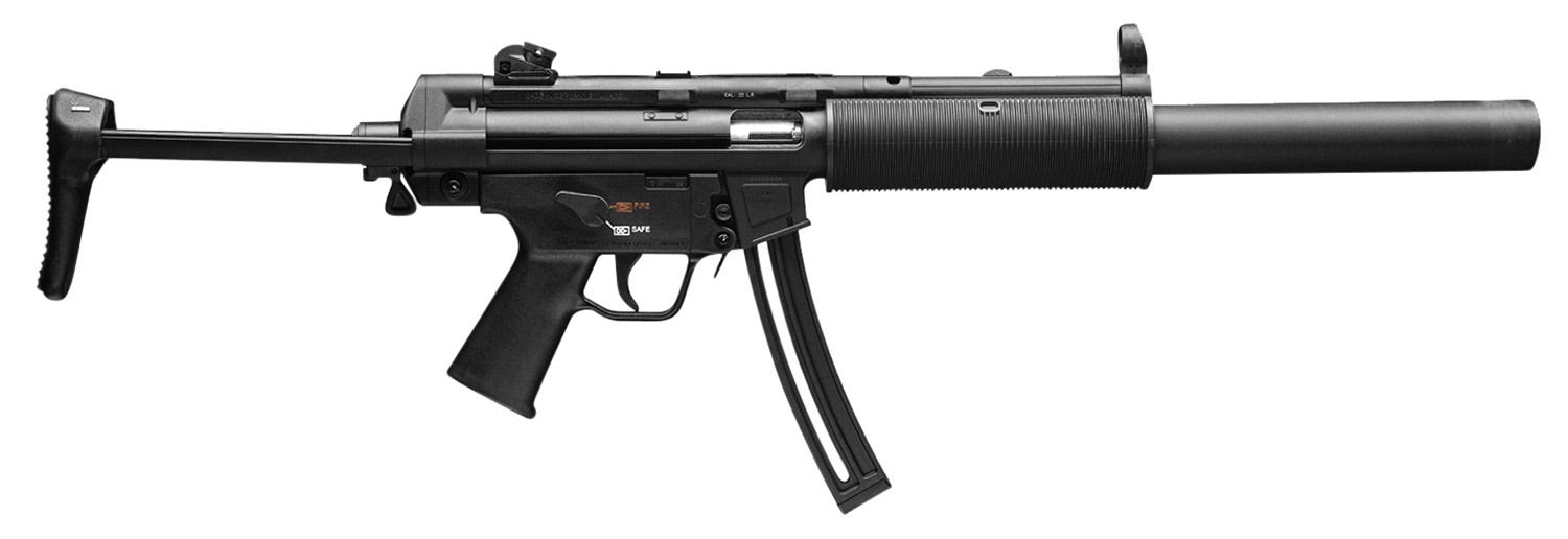 HK 81000468 MP5 22 LR 25+1, 16.10" Black Barrel, Black Retractable Stock -img-0