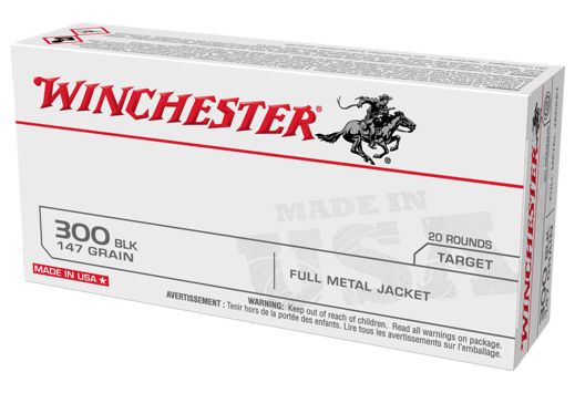 Winchester Ammunition USA300B147 USA 300 Blk 147 grain Full Metal Jacket 20/box