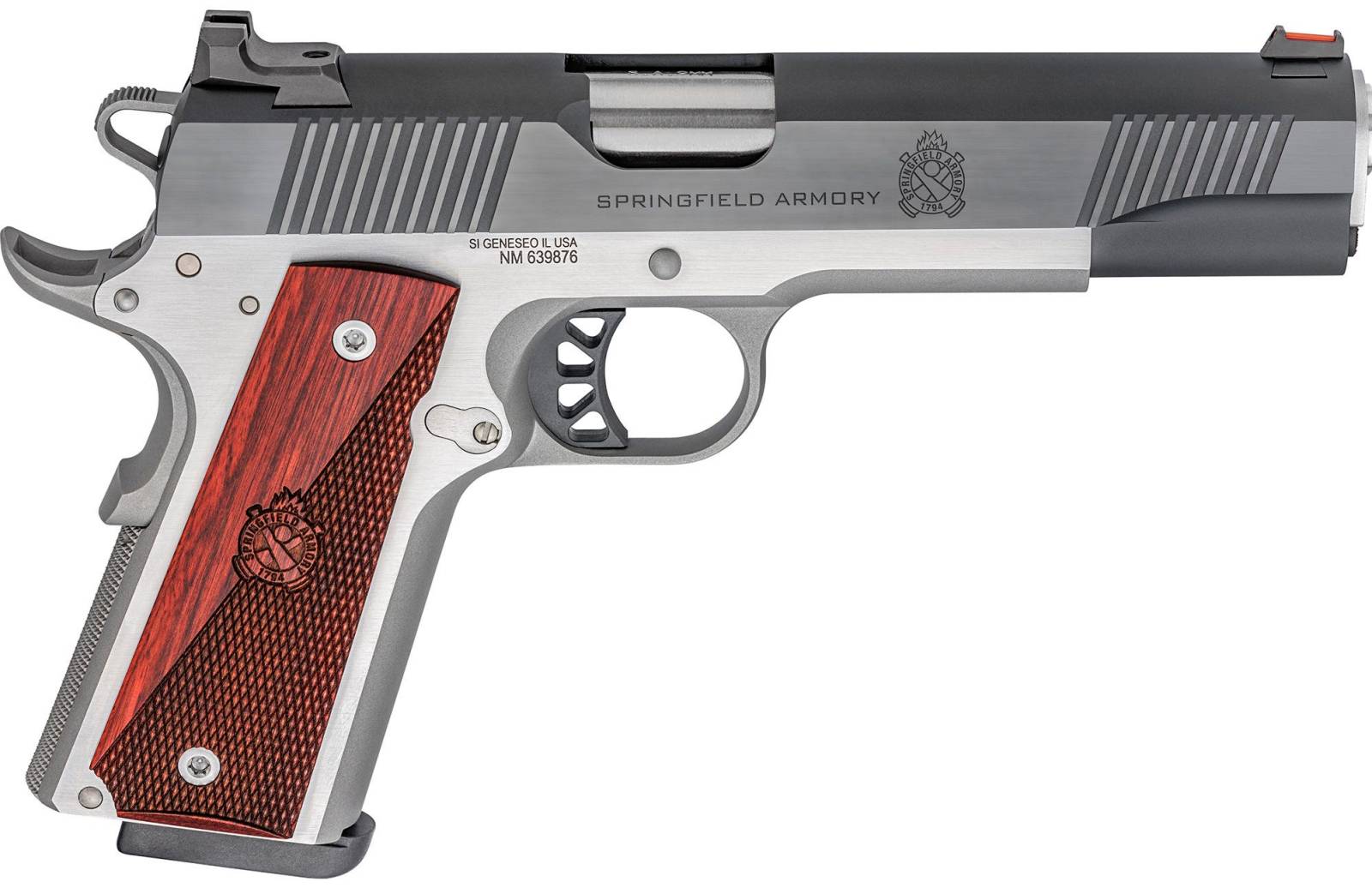 Springfield PX9120L 1911 Ronin Operator 45 ACP 5 Barrel FO Front/White Dot Rear Blued/Stainless 8rd