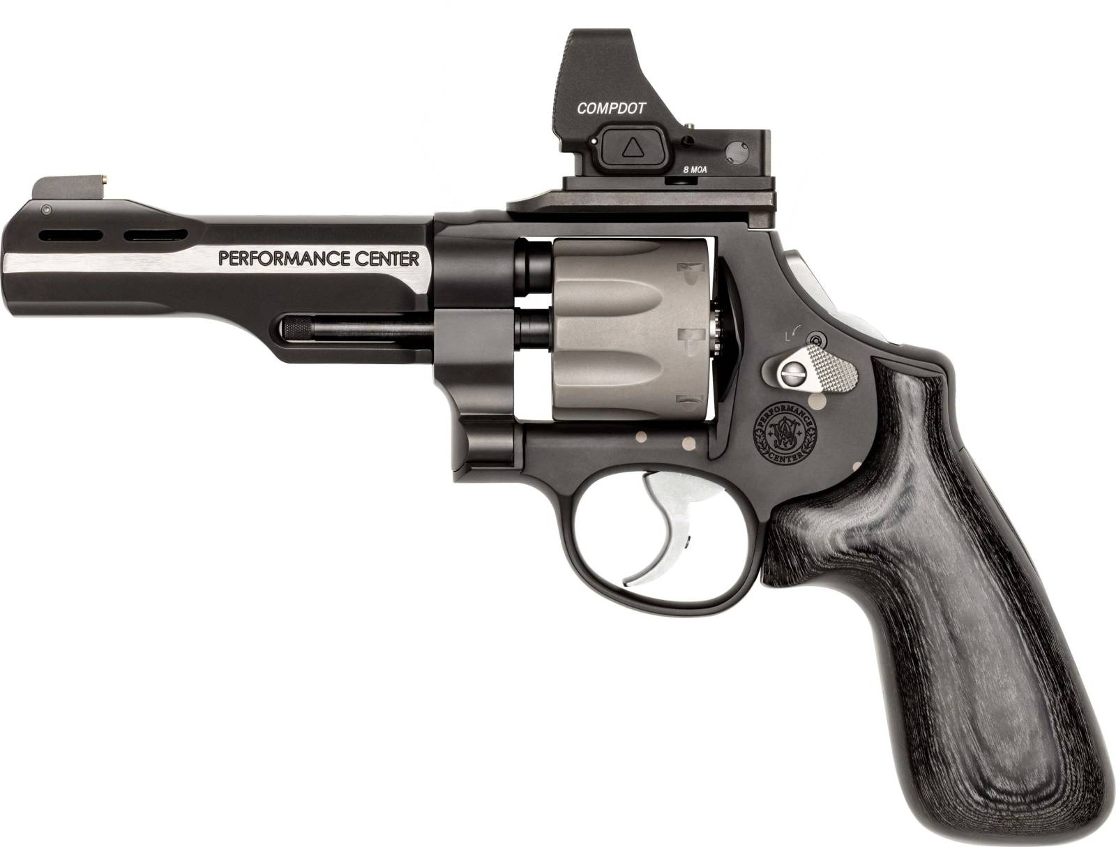 Smith & Wesson 14045 Revolver 327 9MM 8-Shot Vortex Red Dot Black Wood - Smith & Wesson - 9mm