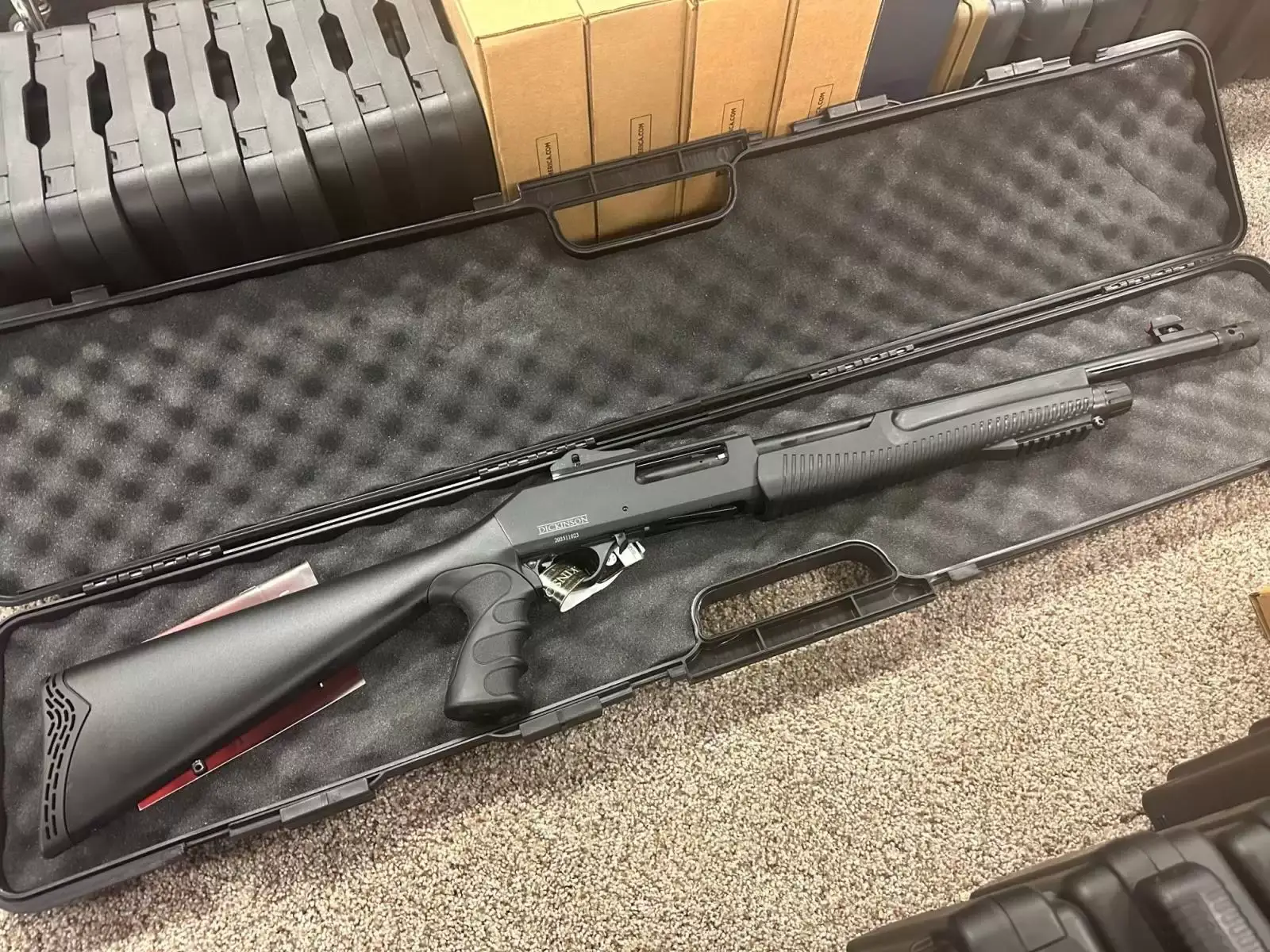 Dickinson XX3T-2 12 Gauge Pump Shotgun, 18.5" Barrel, 5+1, Ghost Sights