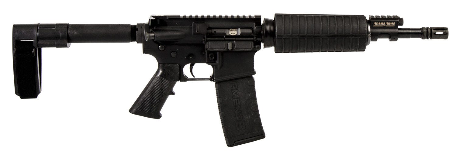 Adams Arms P1 Pistol 5.56 NATO 11.5" Black 30rd SB Mini Brace - ADAMS ARMS - 5.56 for sale at TheGunDock