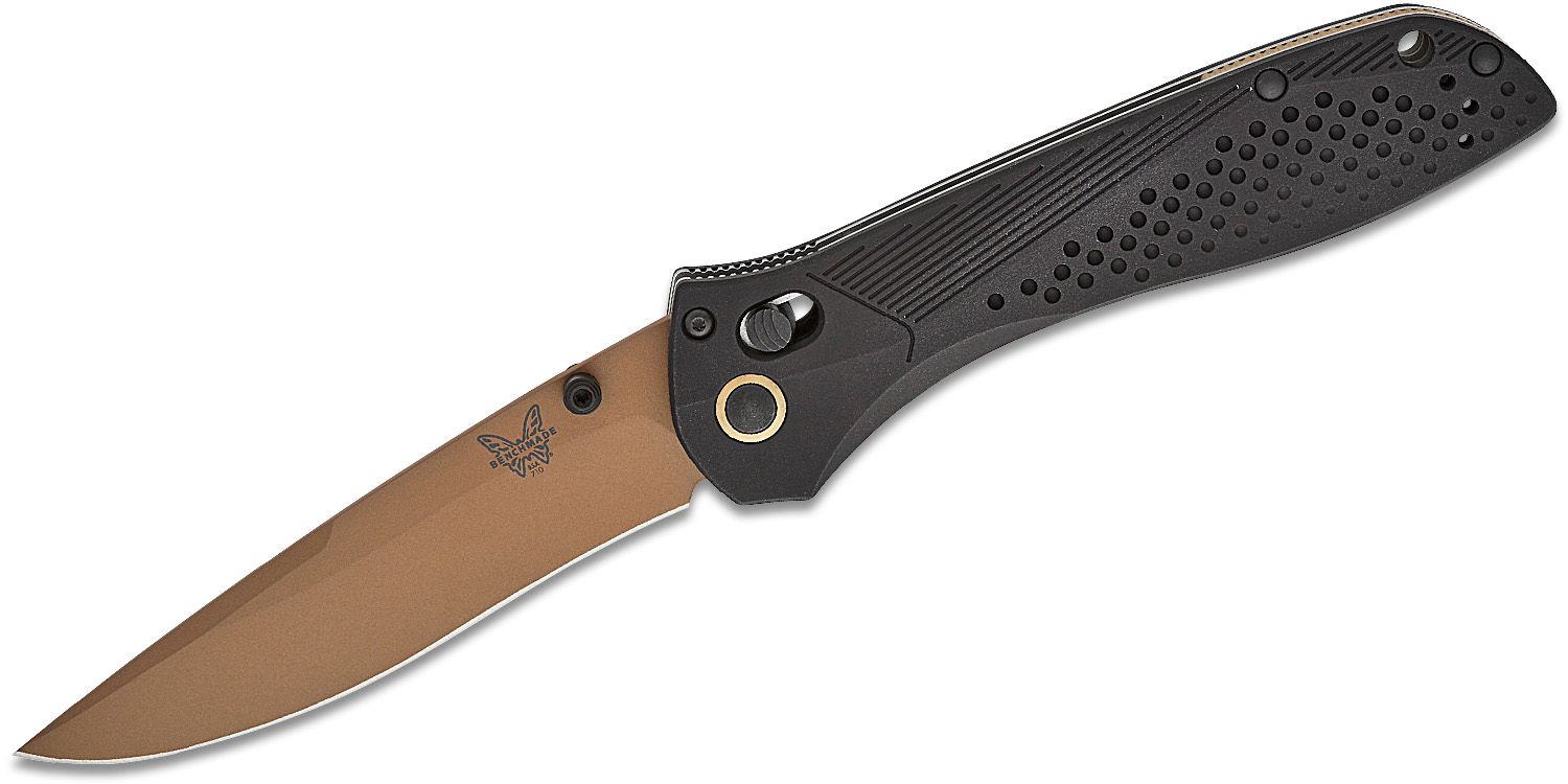 Benchmade 710FE-2401 CPM-Magnacut 4" Drop-Point Recurve Blade FDE PVD